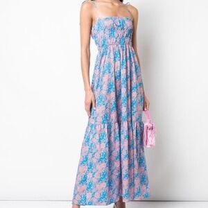Cynthia Rowley Azores Smocked Maxi
Dress Medium